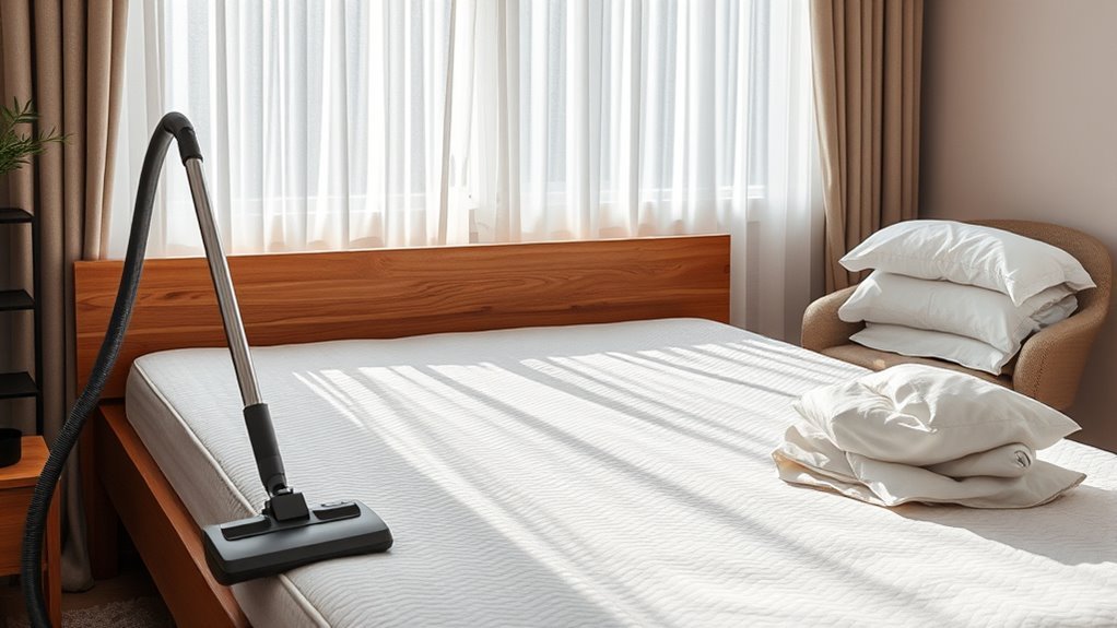 remove bedding vacuum mattress