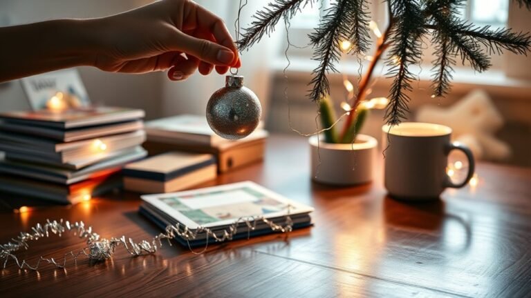 remove desk holiday decor