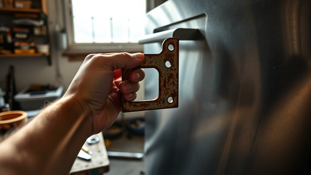 remove dishwasher mounting brackets