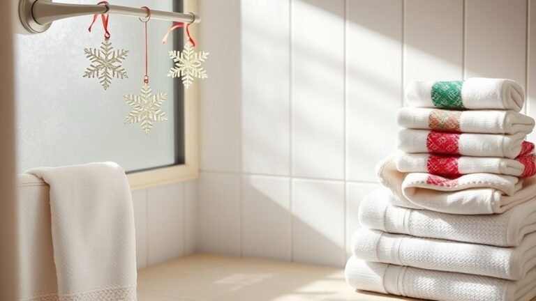 remove festive bathroom decorations