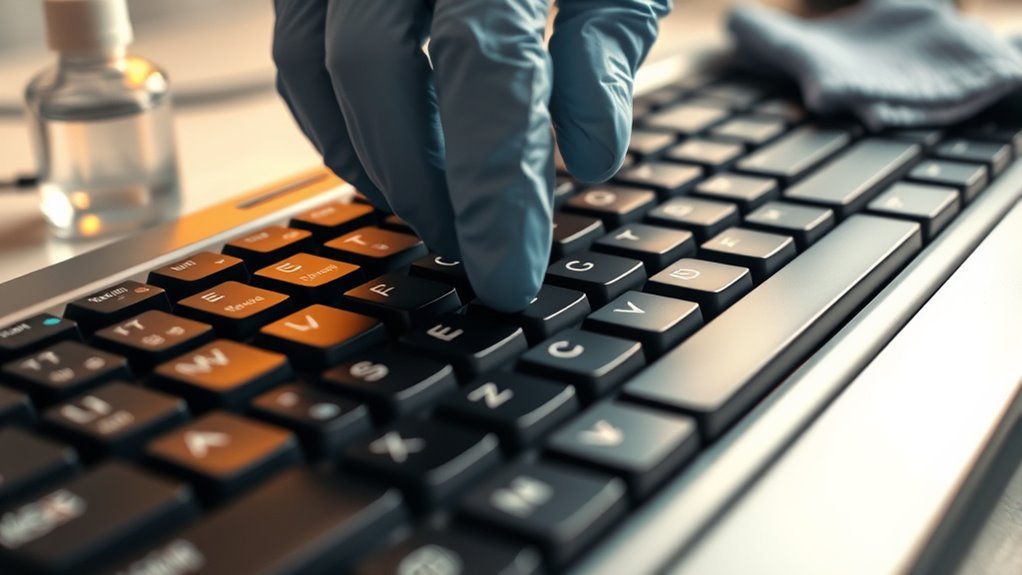 remove grease from keyboard