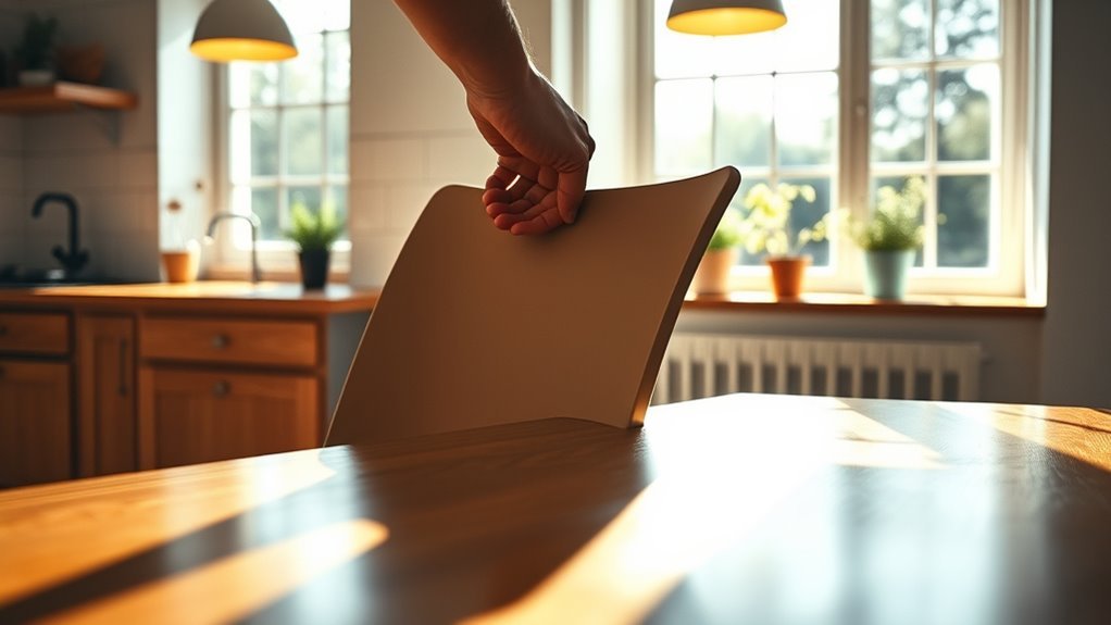 remove kitchen chair carefully