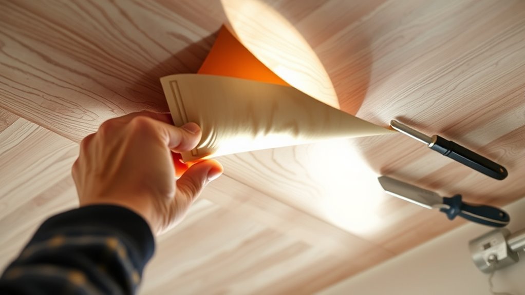 remove laminate ceiling panels