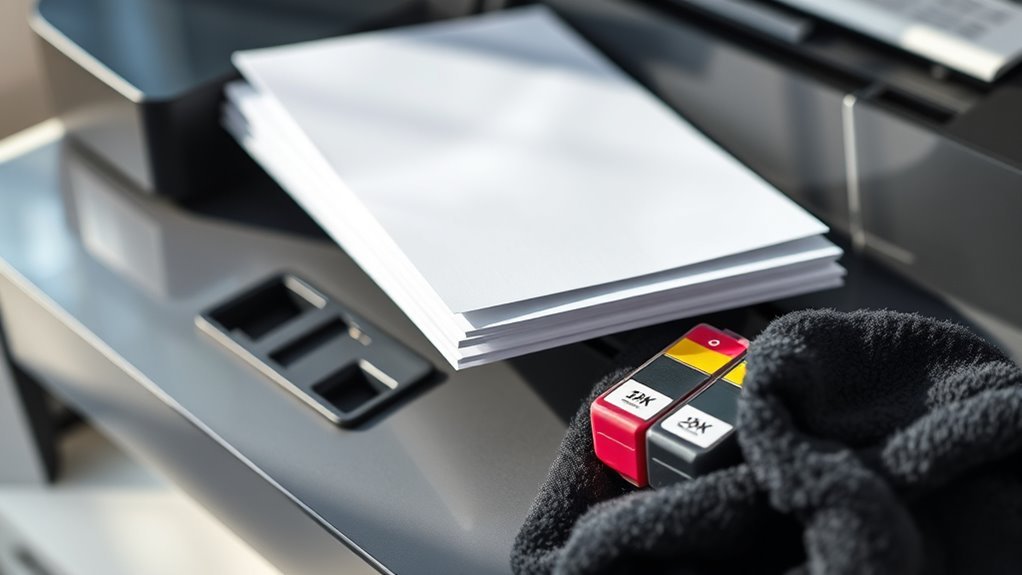 remove paper and cartridges