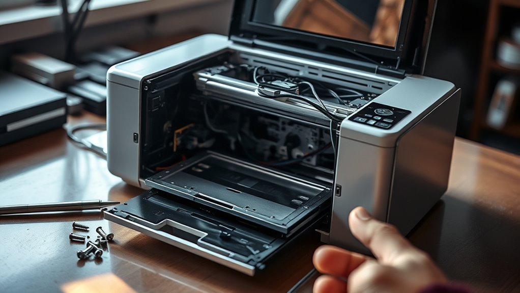 remove printer ceiling parts