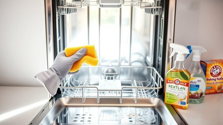 remove stubborn dishwasher stains