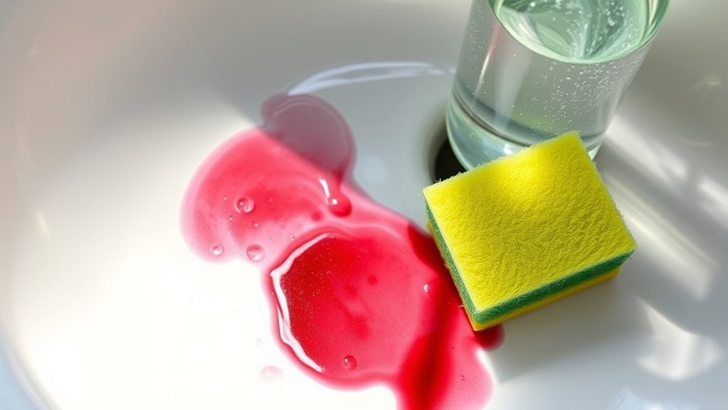 remove stubborn sink stains