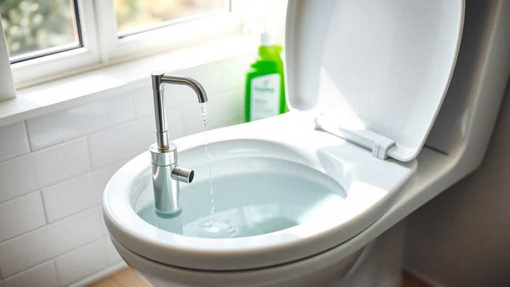 remove toilet bowl water