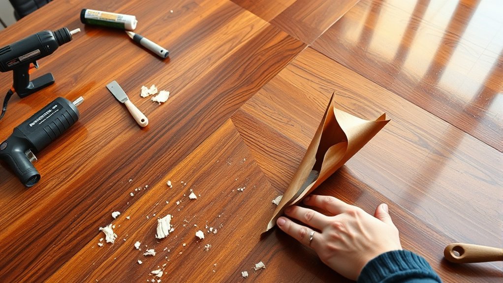 removing laminate from table