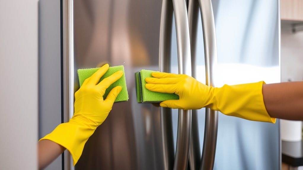 removing stains from fridge