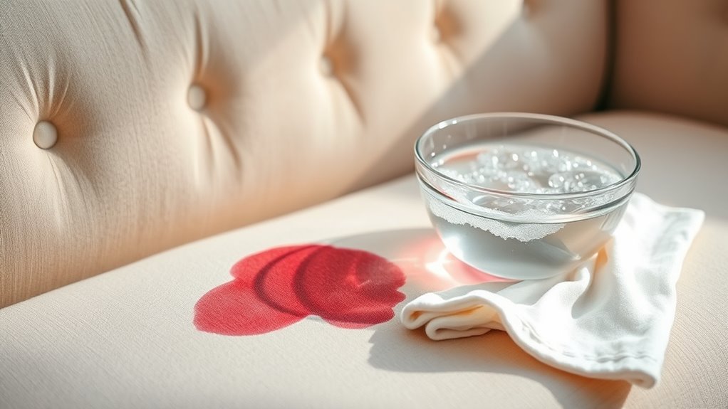 removing stains from upholstery