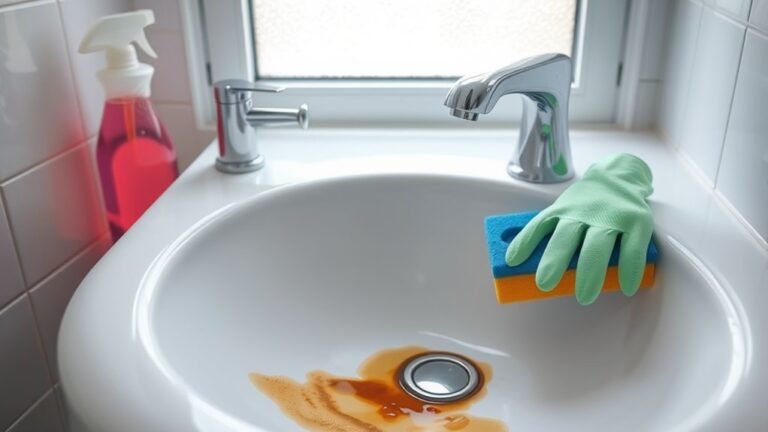 removing stubborn bathroom stains