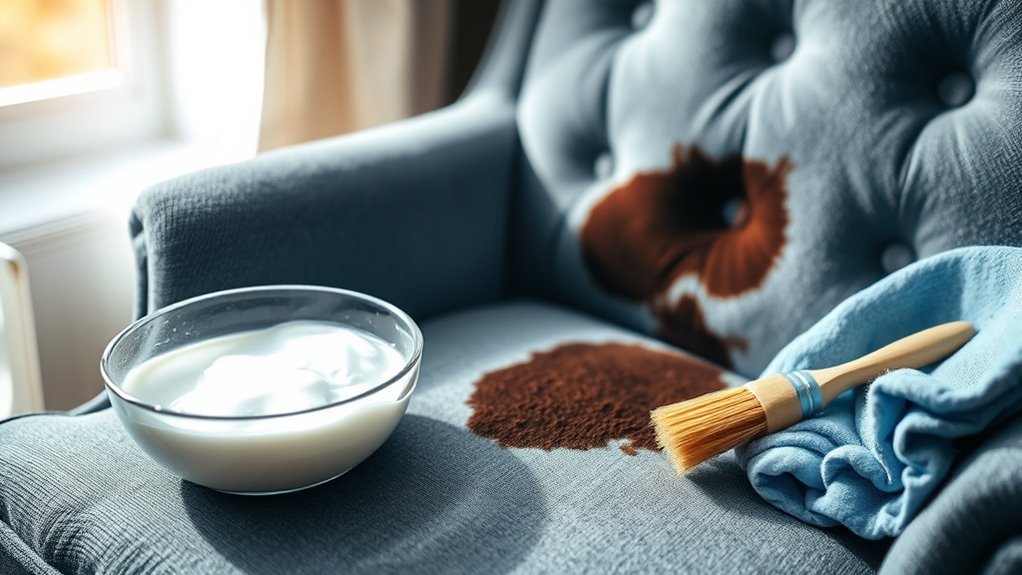 removing stubborn chair stains