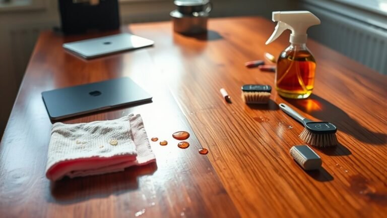 removing stubborn desk stains