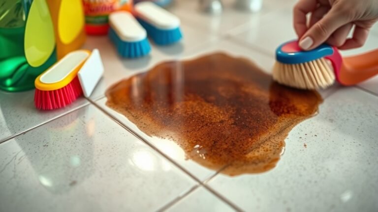 removing stubborn tile stains