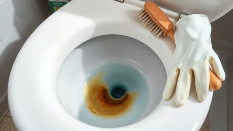 removing stubborn toilet stains