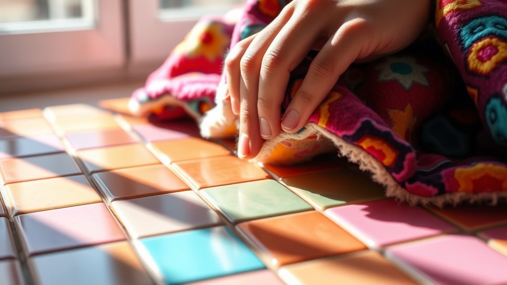 removing tiles from blankets