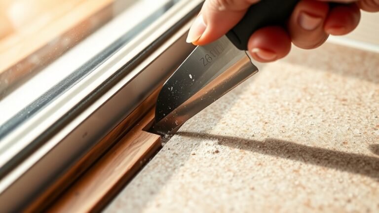 removing windowsills from grout