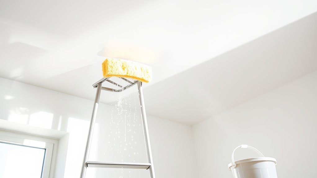 rinse and dry ceiling