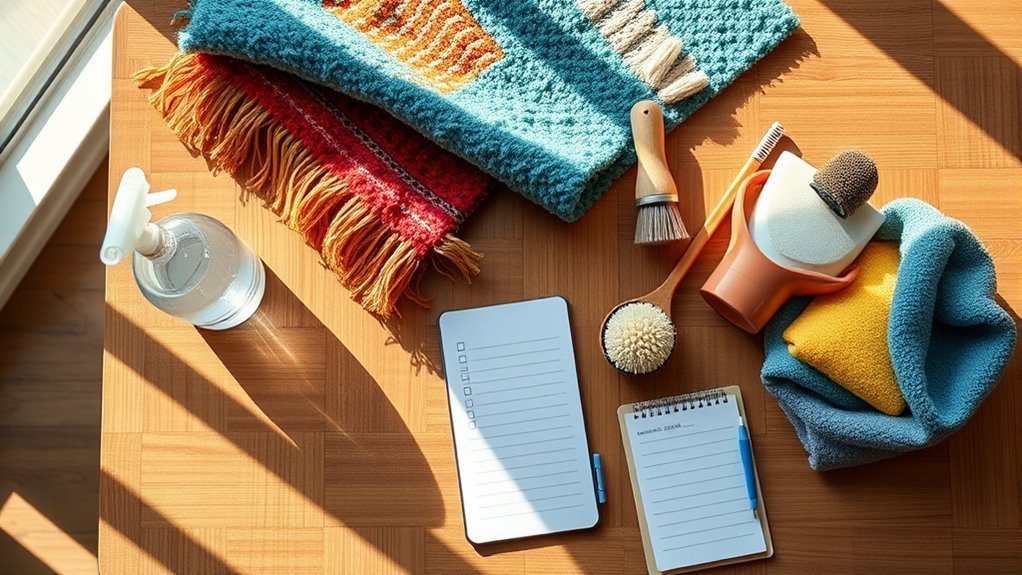 rug business cleaning tasks