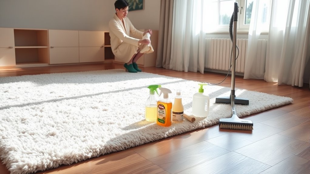 rug preparation for cleaning