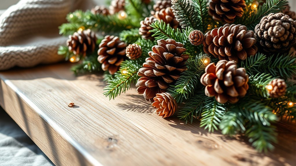 rustic pinecone holiday decor