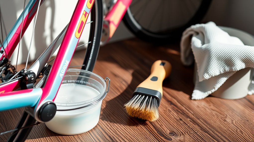 safe bike frame cleaning
