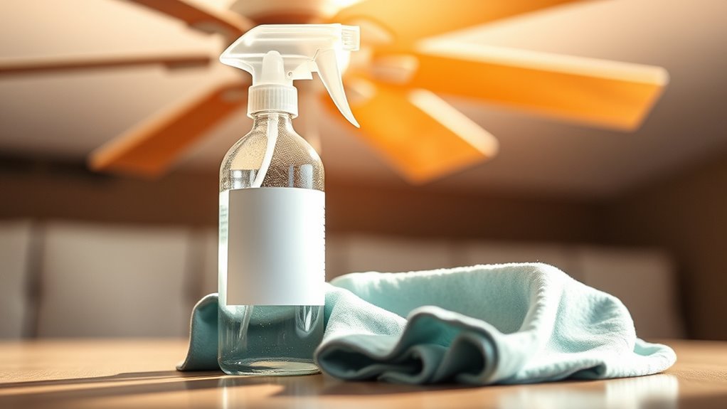 safe ceiling fan cleaning