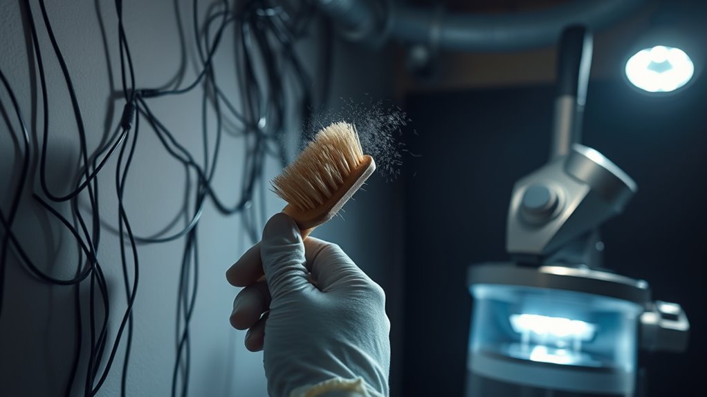 safe cleaning near wires