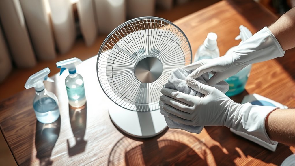 safe fan cleaning preparation