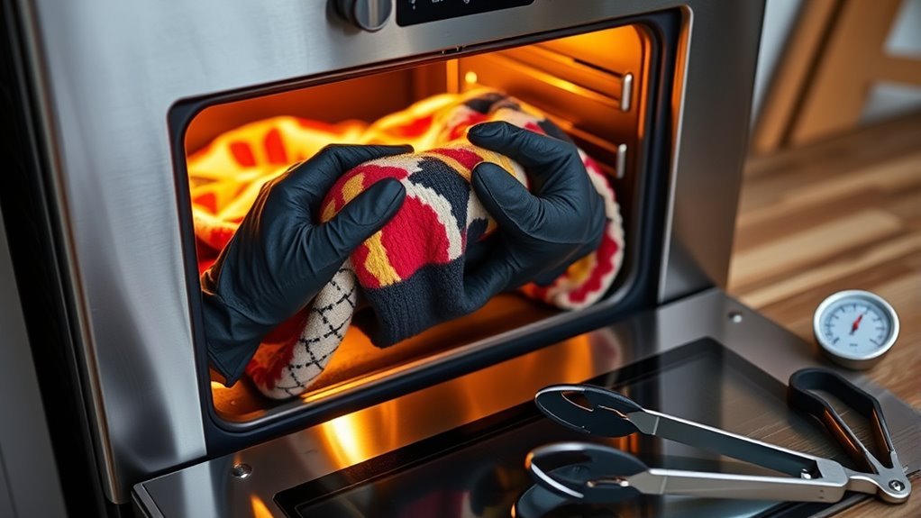 safe oven blanket removal