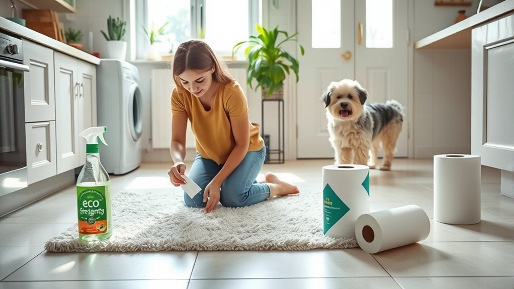safe pet mess cleaning