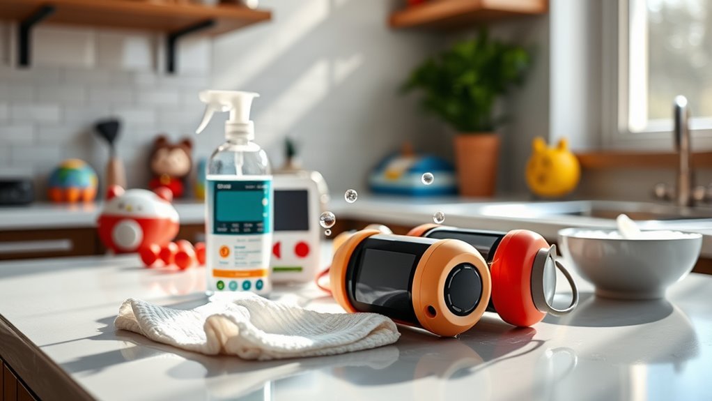safely disinfect electronic toys