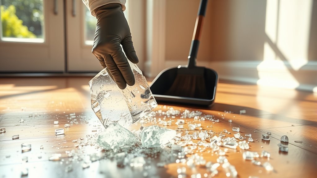 safely remove glass shards