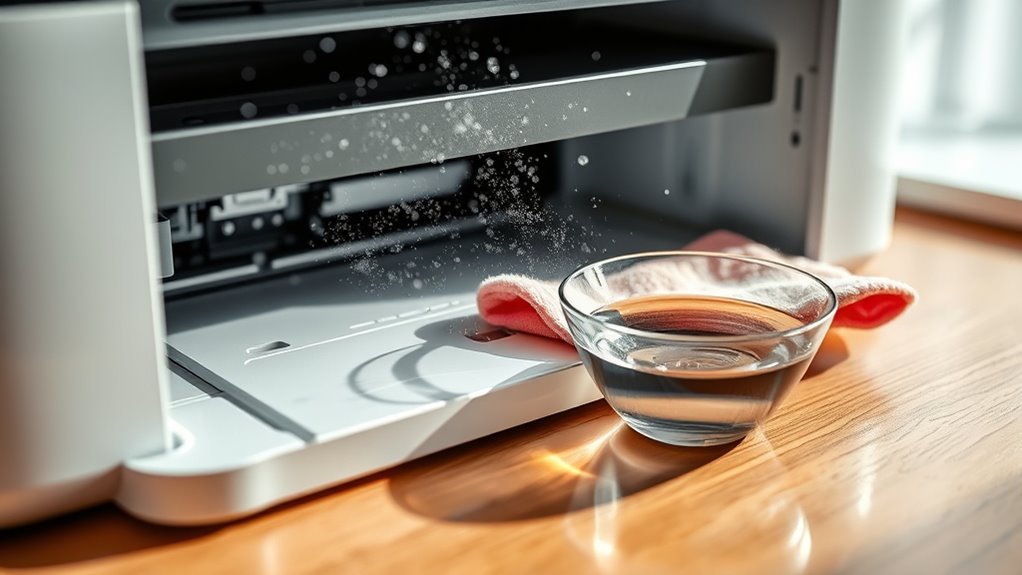 safely remove printer dust