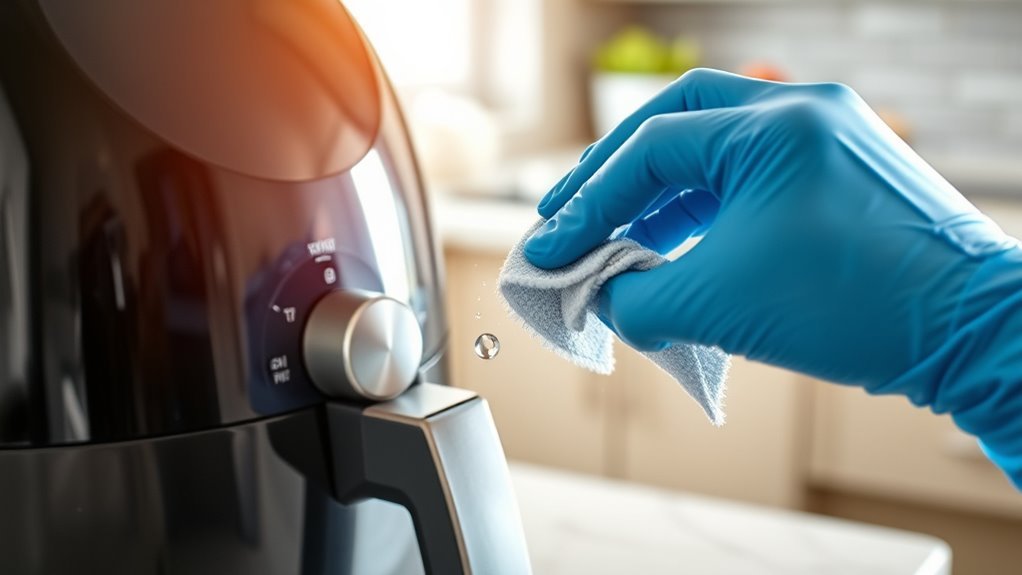 sanitize control buttons carefully