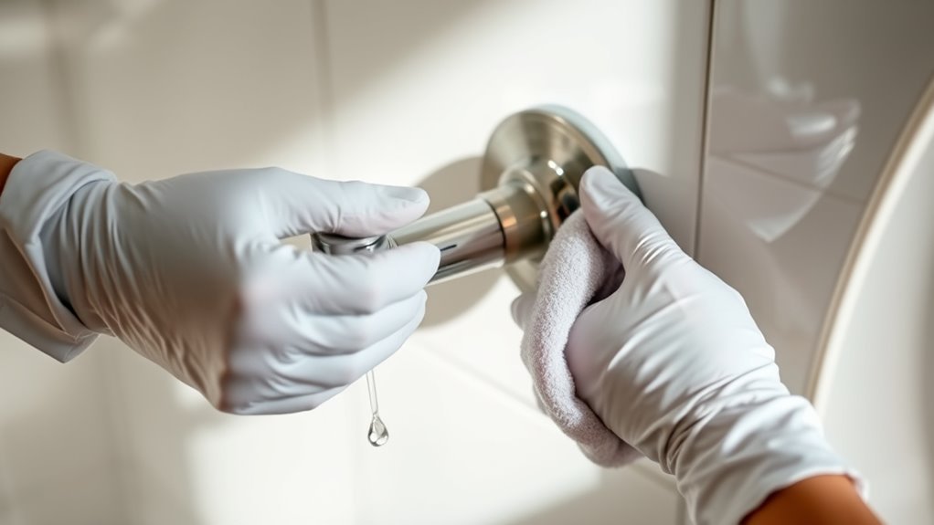 sanitize door knobs effectively