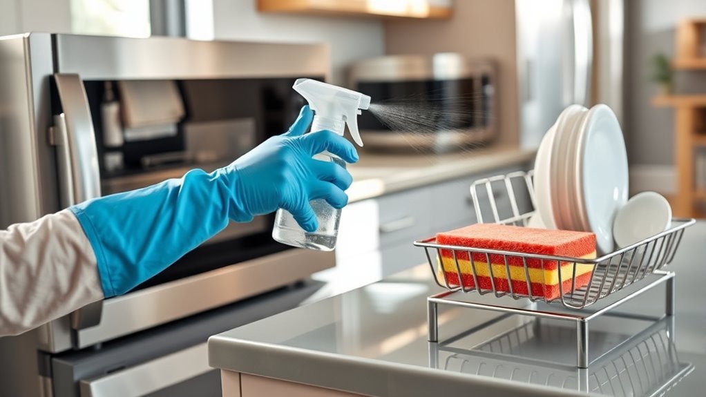 sanitize kitchen appliances safely