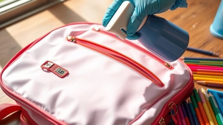 sanitize school bag surfaces