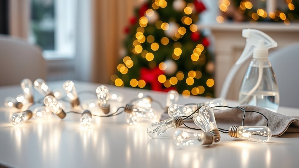 sanitize string lights safely