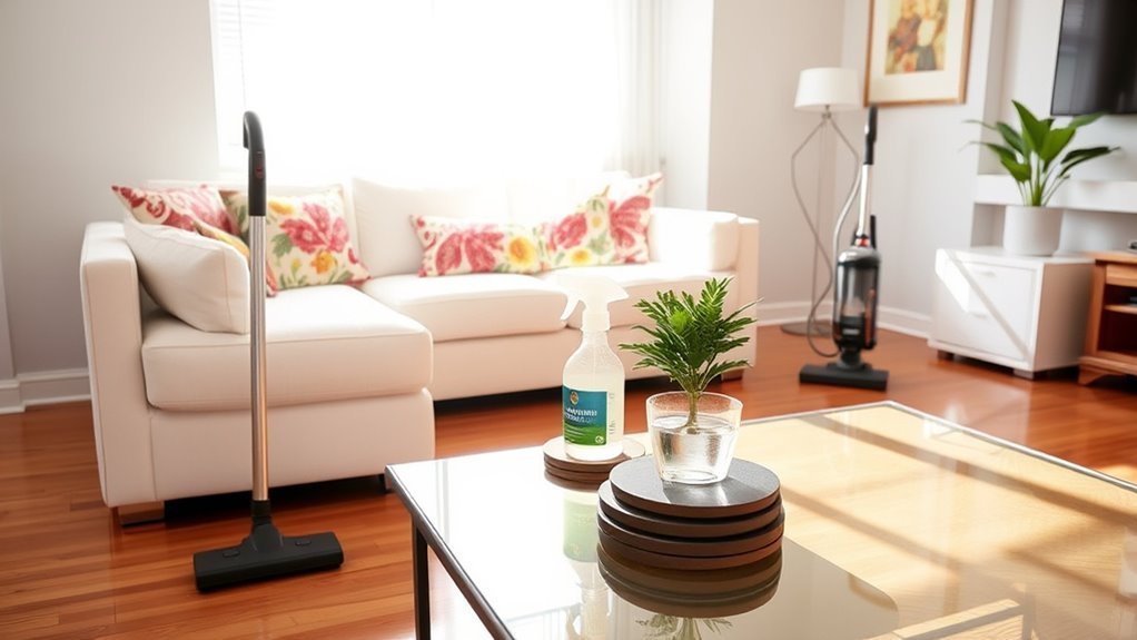 sanitize your living room