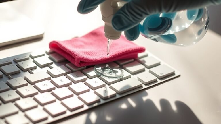 sanitizing keyboard touchpoints effectively