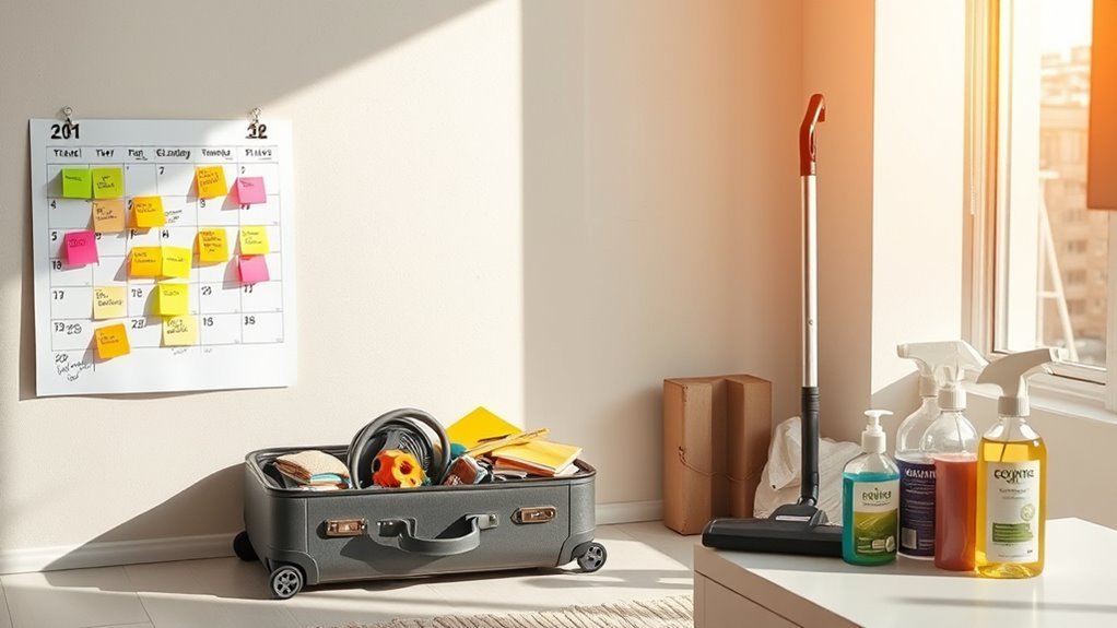 schedule cleaning around travel
