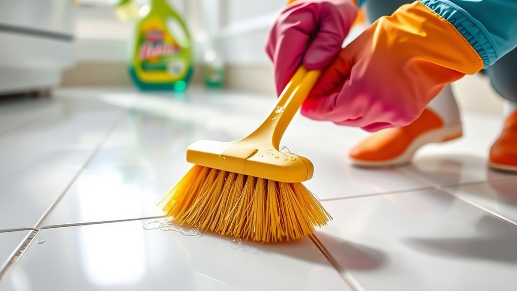 scrub tiles and grout