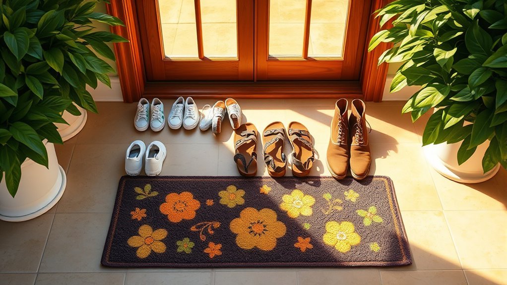 shoe removal encourages cleanliness