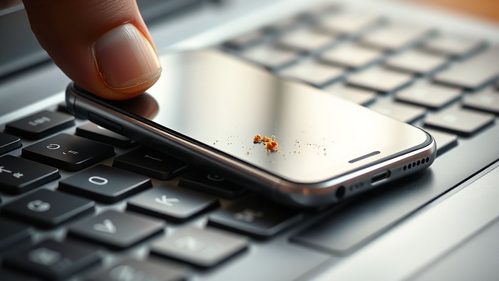 smartphone keyboard adhesion factors