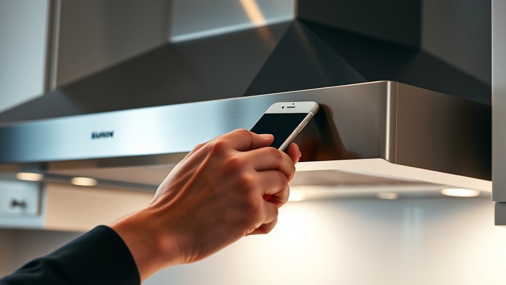 smartphone removal from hood