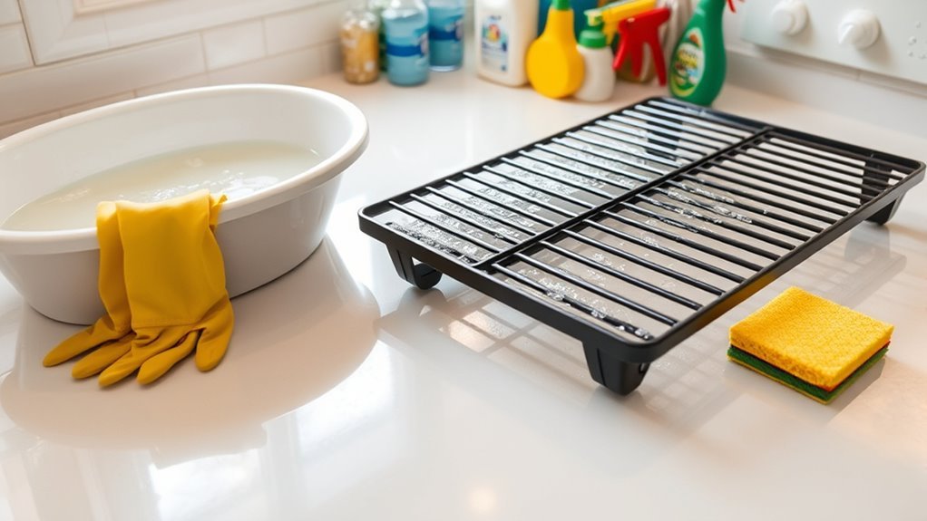 soak and scrub oven racks