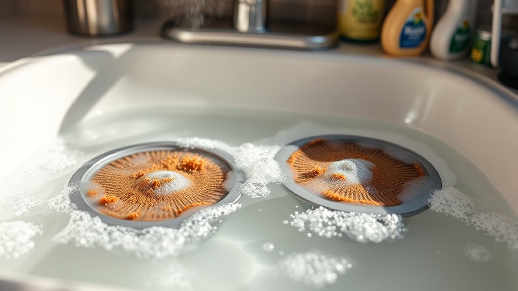 soak filters in degreaser