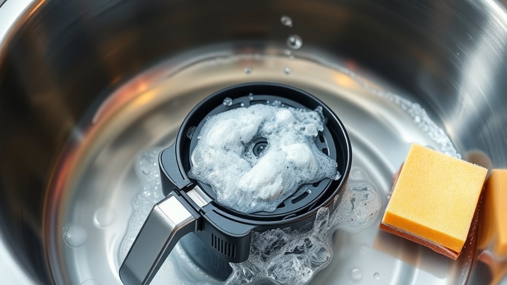 soak parts in vinegar